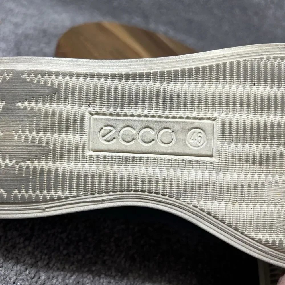ECCO Collin Men's Size 12 Blue Perforated Leather Slip On Loafer Shoes Used
